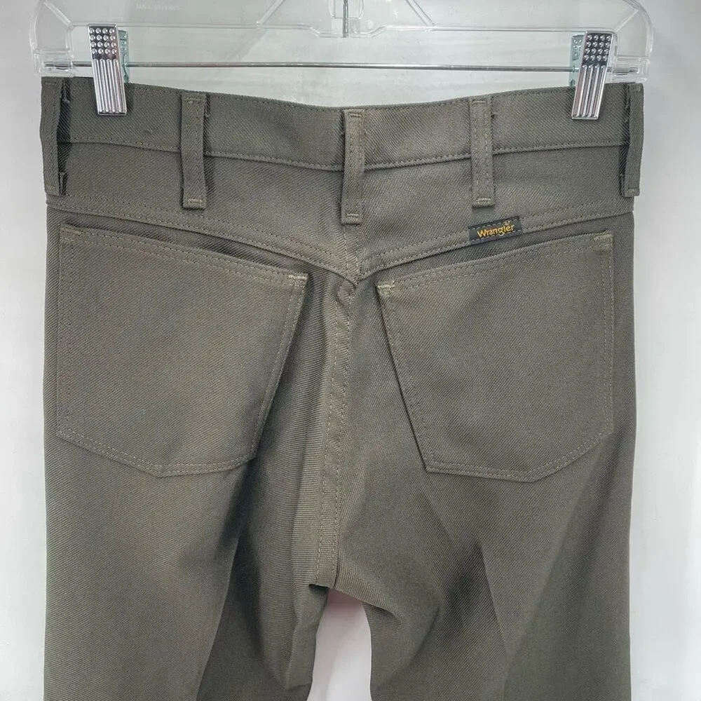 Vintage Wrangler Mens Straight Leg Jeans Pocket Mid Rise Casual Green Size 29x32